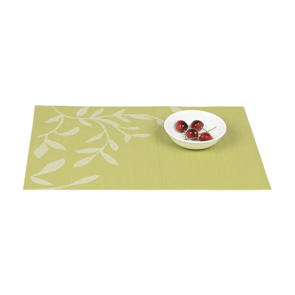 Set de table vert en tissu tissé serré, sous-verres, napperons pour repas, Pratique et Élégant pour Votre Table