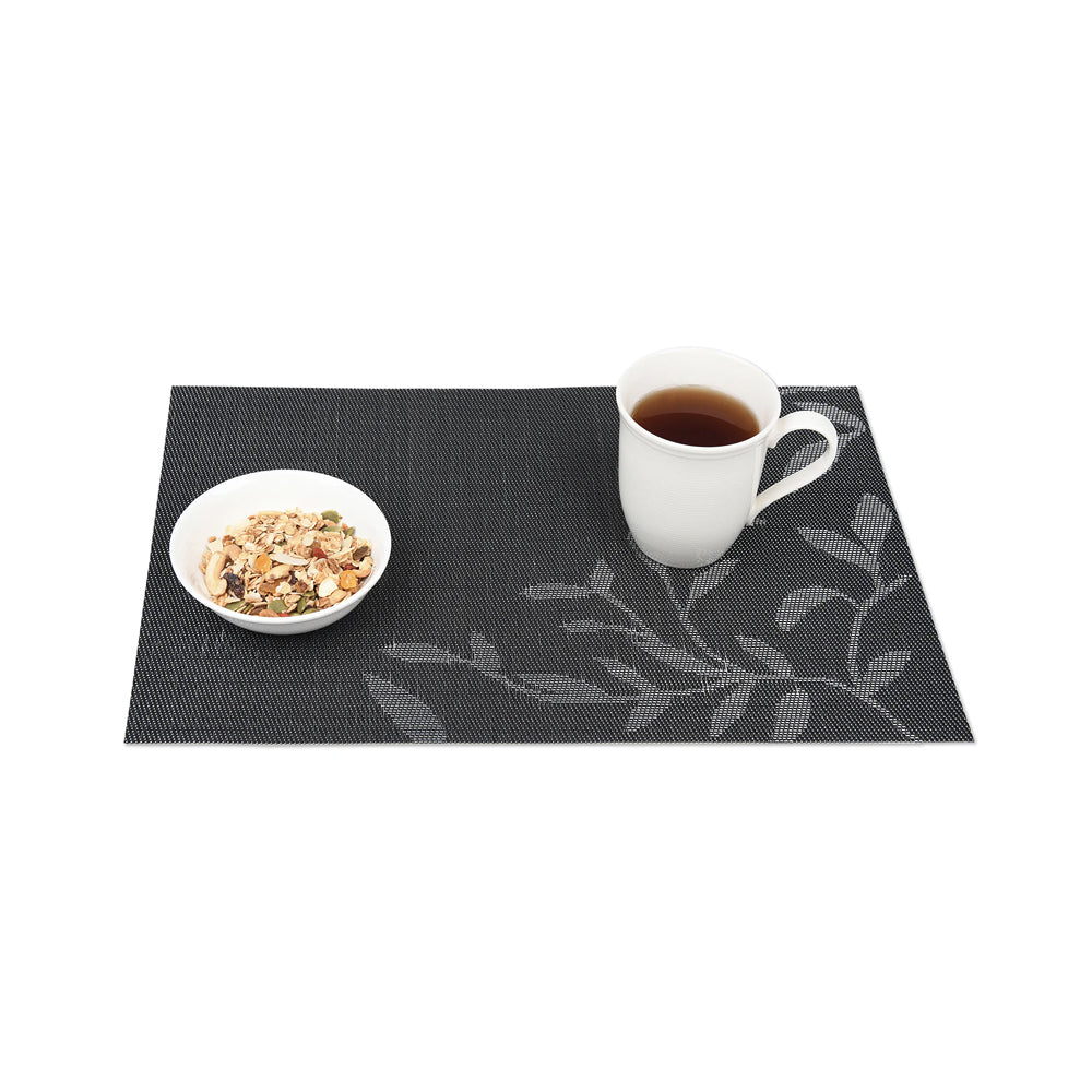 Set de table black en tissu tissé serré, sous-verres, napperons pour repas, Pratique et Élégant pour Votre Table
