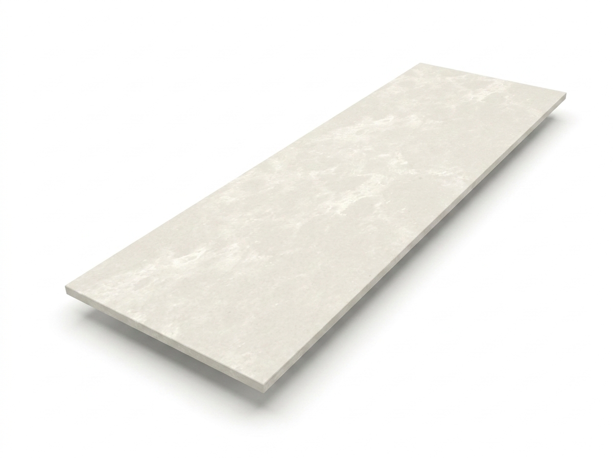 Plan de travail Quartz Ivory Polaris - vue complète