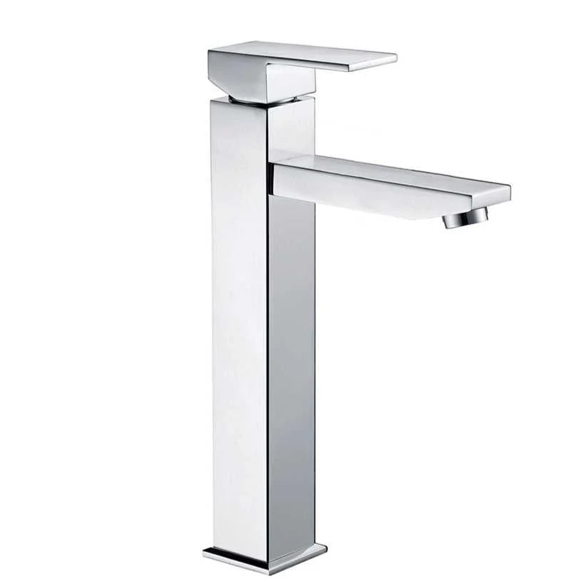 Robinet de lavabo en acier inoxydable Grand taille pour comptoir ou installation encastrée