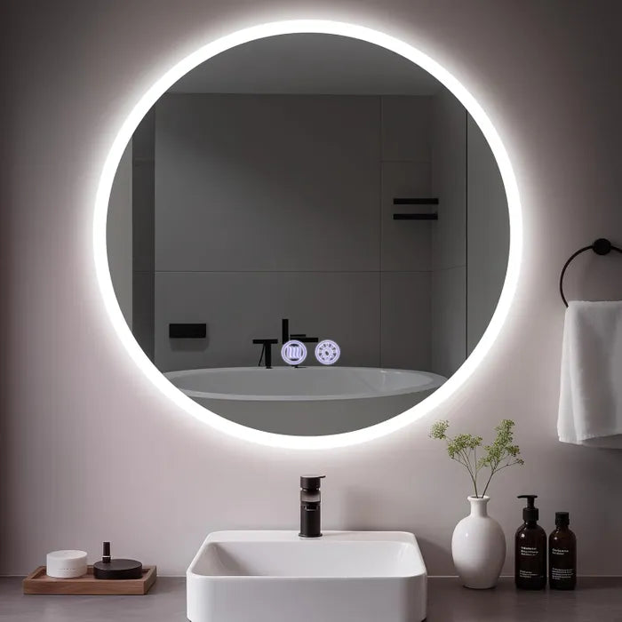 Miroir mural LED 3 couleurs 80cm Diamètre