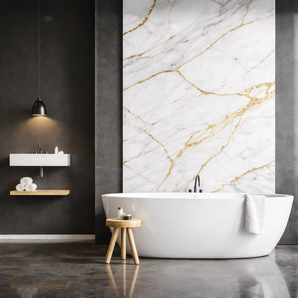 Crédence Carrara Gold PVC