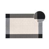 Set de table Grey & Black en tissu tissé serré, sous-verres, napperons pour repas, Pratique et Élégant pour Votre Table