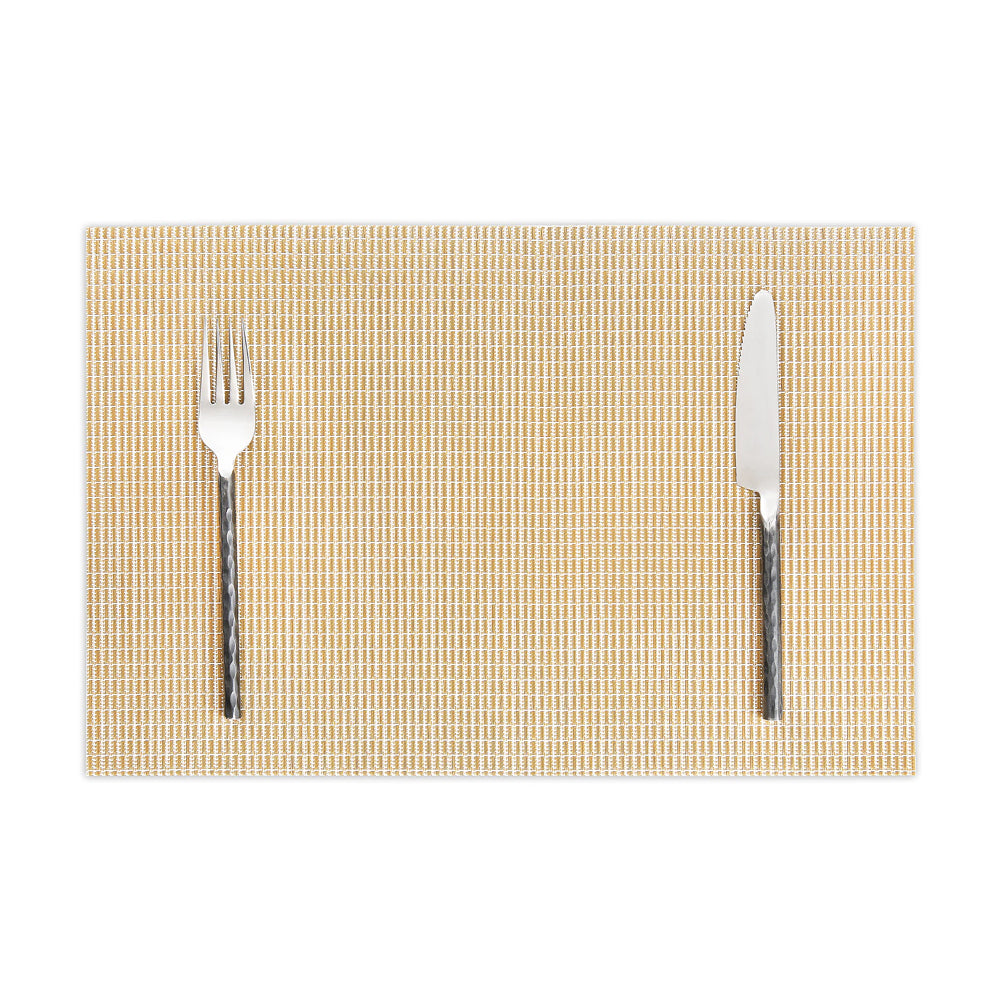 Set de table doré en tissu tissé serré, sous-verres, napperons pour repas, Pratique et Élégant pour Votre Table