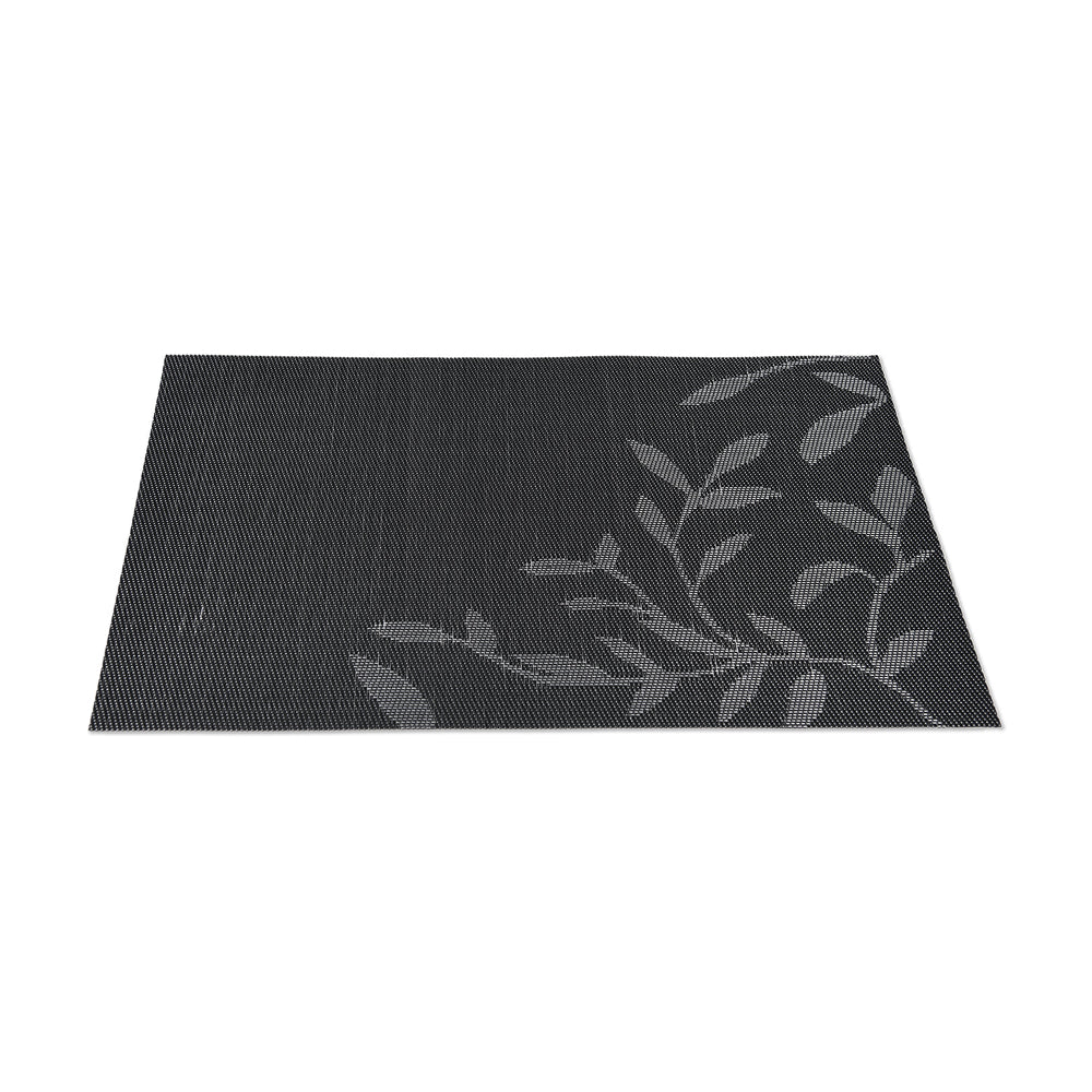Set de table black en tissu tissé serré, sous-verres, napperons pour repas, Pratique et Élégant pour Votre Table