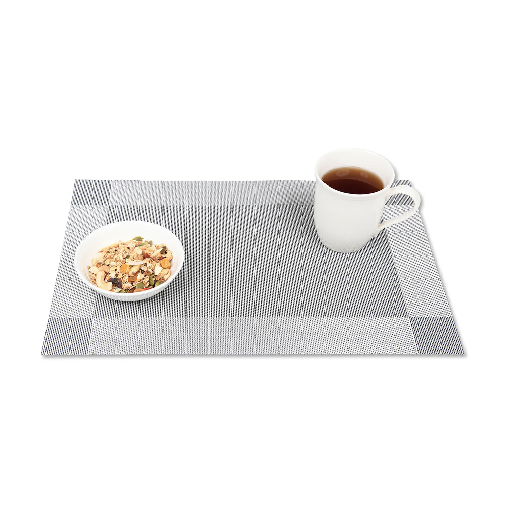 Set de table gris en tissu tissé serré, sous-verres, napperons pour repas, Pratique et Élégant pour Votre Table