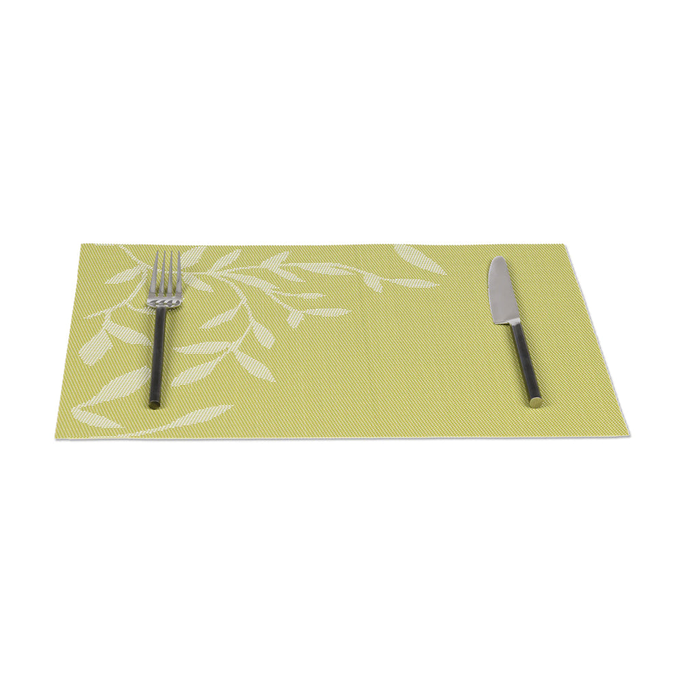 Set de table vert en tissu tissé serré, sous-verres, napperons pour repas, Pratique et Élégant pour Votre Table