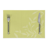 Set de table vert en tissu tissé serré, sous-verres, napperons pour repas, Pratique et Élégant pour Votre Table
