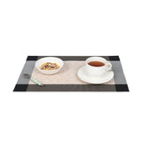 Set de table Grey & Black en tissu tissé serré, sous-verres, napperons pour repas, Pratique et Élégant pour Votre Table