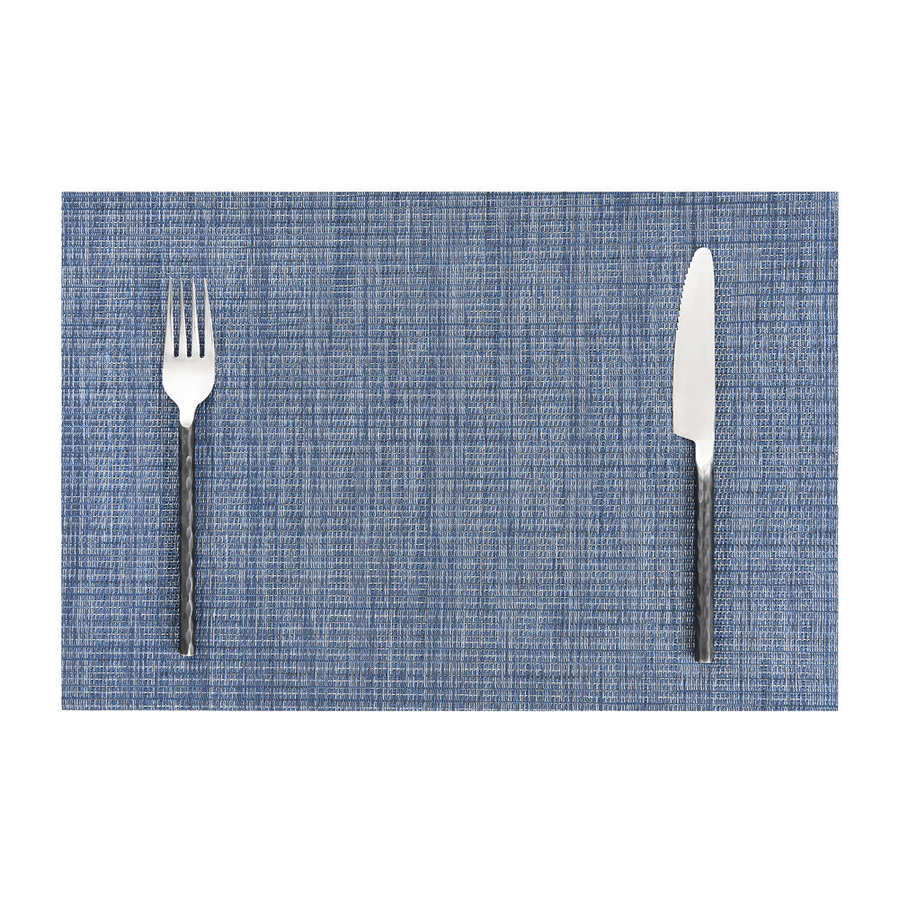 Set de table bleu en tissu tissé serré, sous-verres, napperons pour repas, Pratique et Élégant pour Votre Table