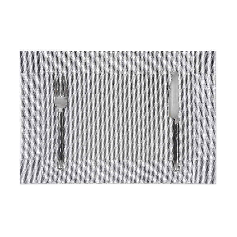 Set de table gris en tissu tissé serré, sous-verres, napperons pour repas, Pratique et Élégant pour Votre Table