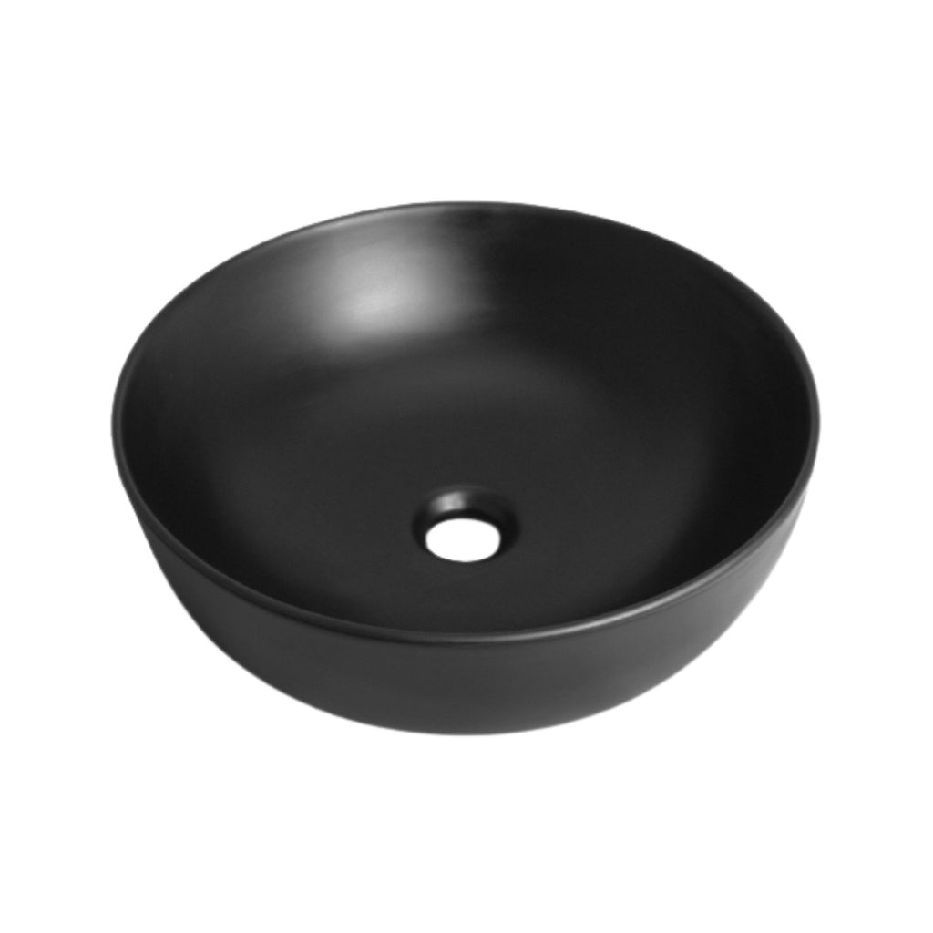 Vasque ronde noir mat 9118