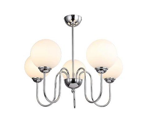 Suspension chrome et blanc 3544-5